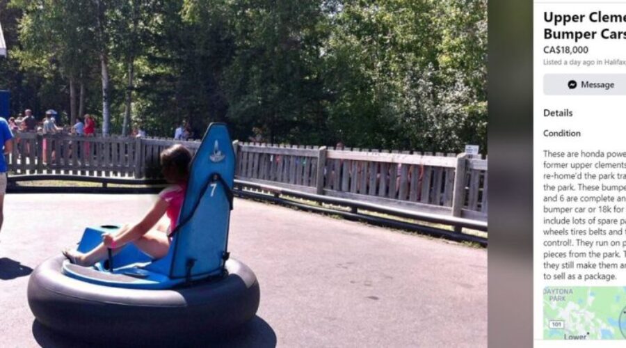 You could own a piece of Upper Clements Park! Bumper cars for sale on Facebook Marketplace