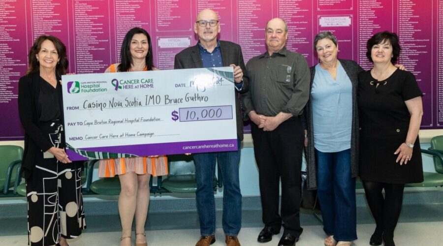 Casino N.S. donates $10,000, to cancer campaign at Cape Breton hospital to honour Bruce Guthro