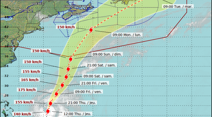 Update: Ernesto expected to track south of N.S., approaching N.L. Monday