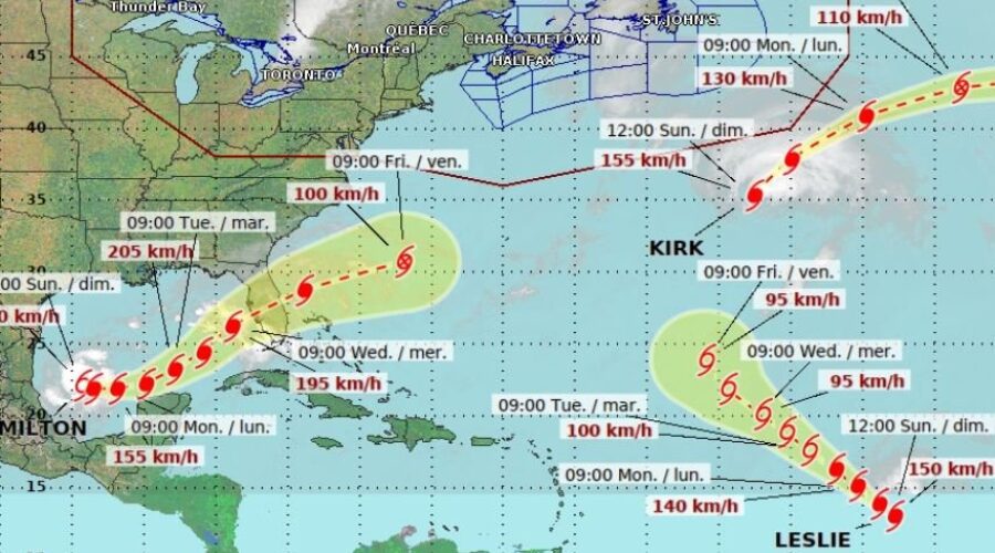3 storms brewing in Atlantic expected to miss Canada