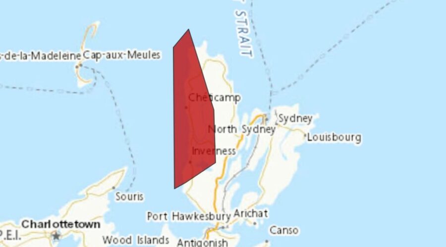 Wind warning for northern Inverness County