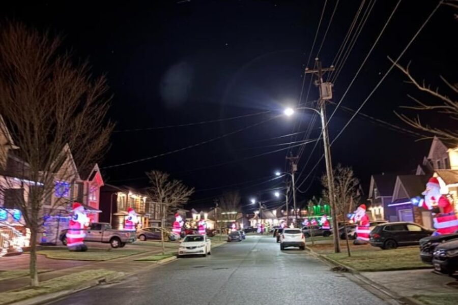 Dozens of Santas back in Cole Harbour neighborhood bringing joy