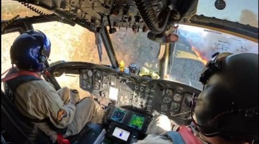 Aerial firefighting – cockpit view