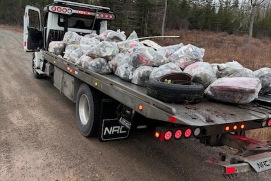 St. Peter’s RCMP and the St. Peter’s Volunteer Fire Department collected 90 bags of litter