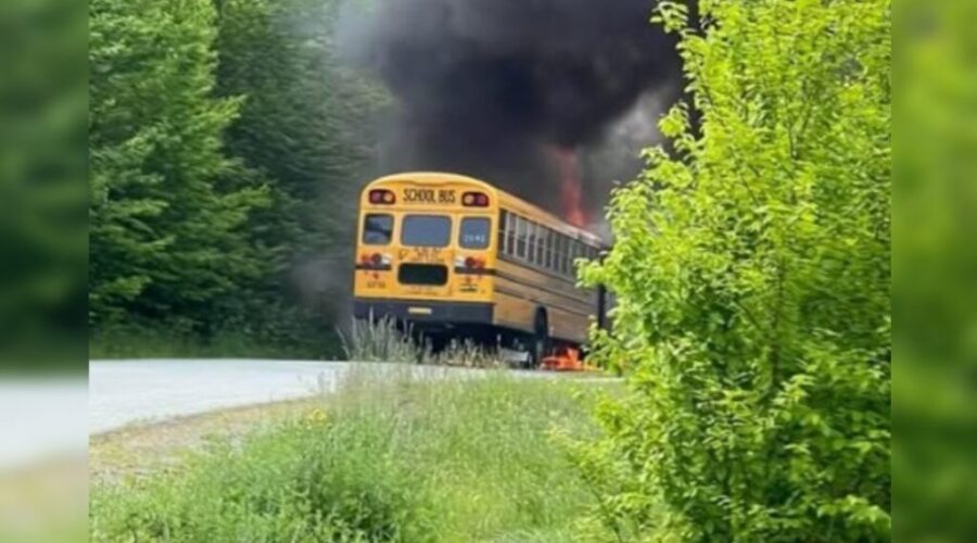 No injuries after school bus fire in Hammonds Plains