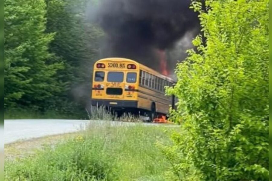 No injuries after school bus fire in Hammonds Plains