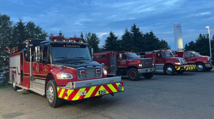 Home lost, two men in hospital after fire in North Grant