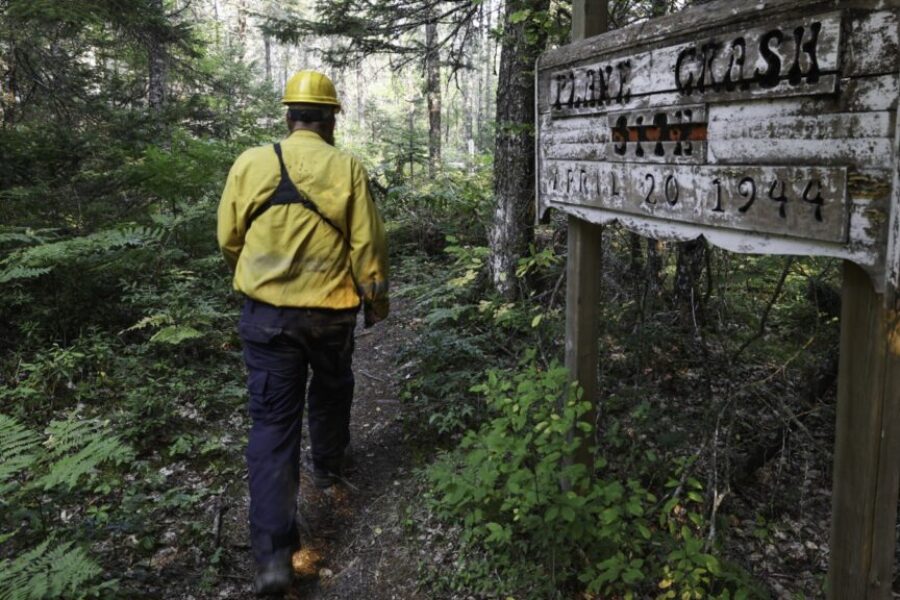 Wildfire crews protect historic memorial near West Dalhousie