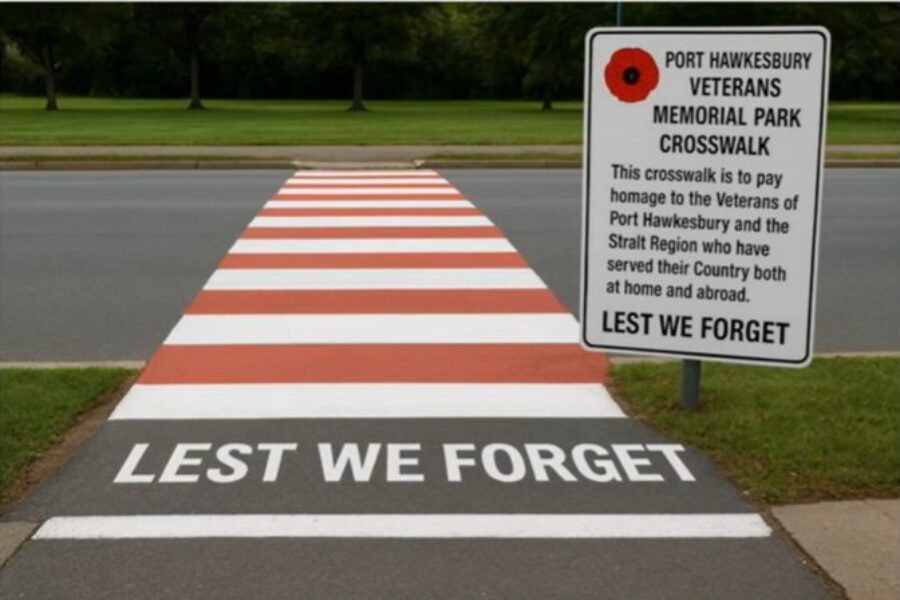 A crosswalk to remember Strait Region veterans