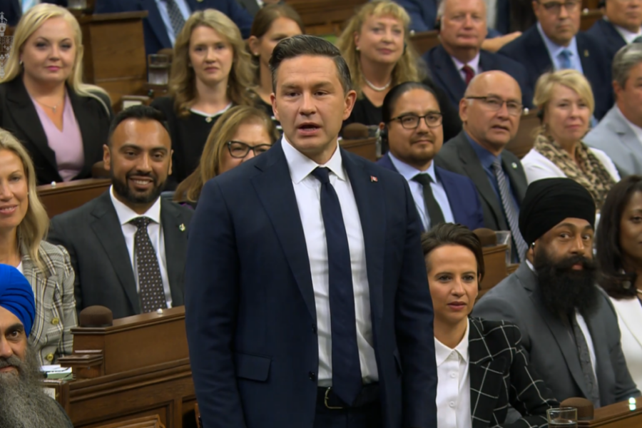 Conservative leader returns to House of Commons