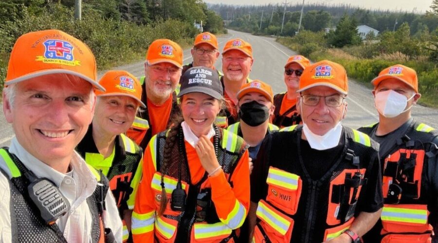 Search and rescue team training on Sunday in Antigonish