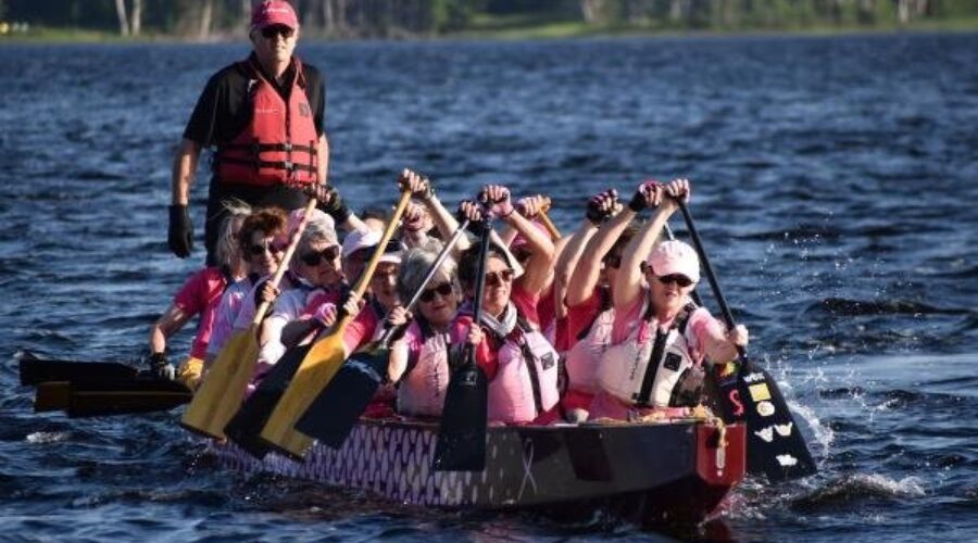 Cancer survivors use their strength to dragon boat together