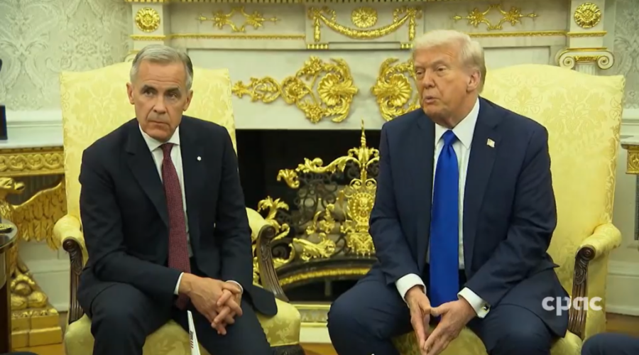 Trump, Carney exchange compliments at white house