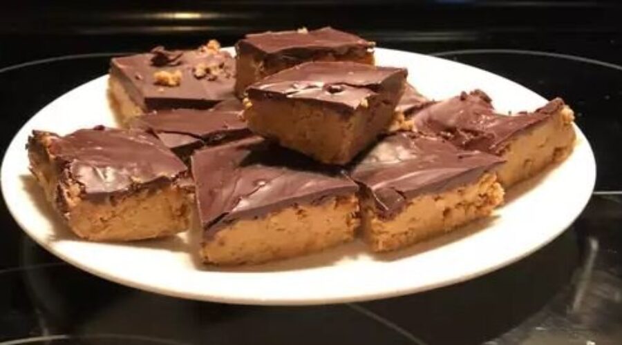 Homemade Reese’s Cup inspired squares