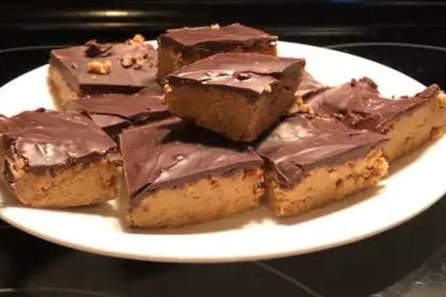 Homemade Reese’s Cup inspired squares