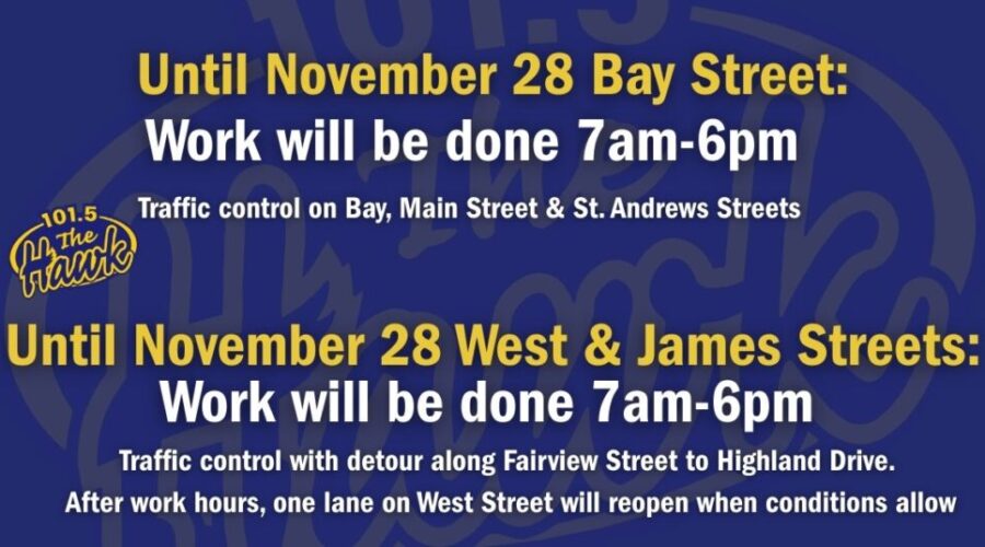UPDATED Antigonish roadwork for Nov 22-28