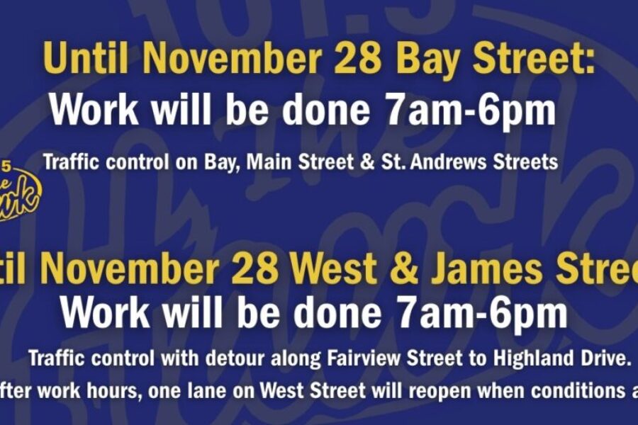 UPDATED Antigonish roadwork for Nov 22-28