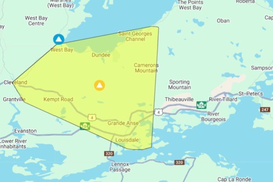 Update: Nearly 900 without power near Port Hawkesbury