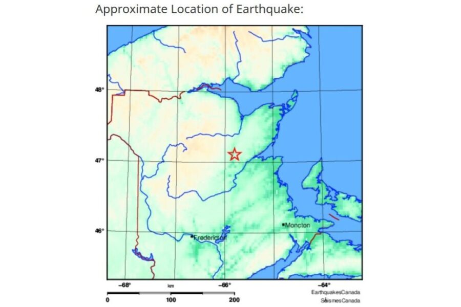 Small earthquake in Miramichi area
