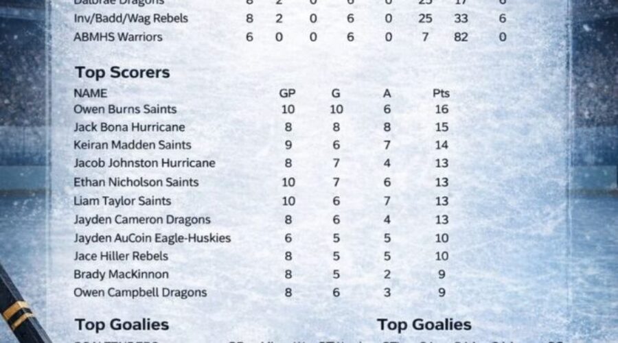 PEWN Sports: High school hockey midseason standings