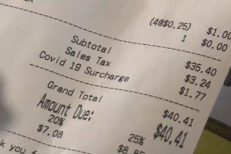 A COVID Surcharge may be coming to a receipt near you