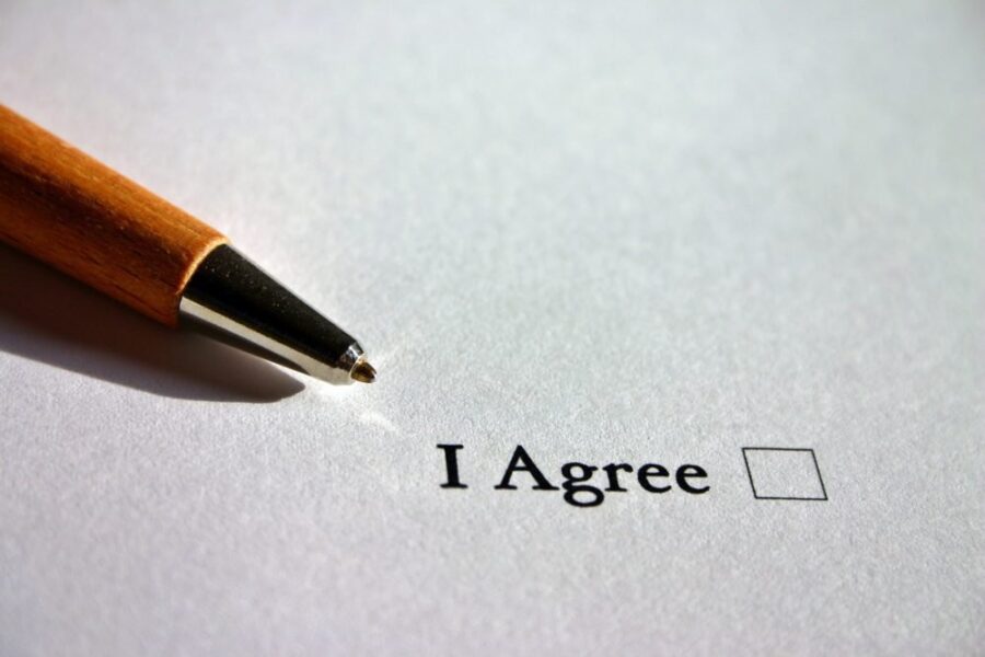Sign (on the dotted line) of the times?