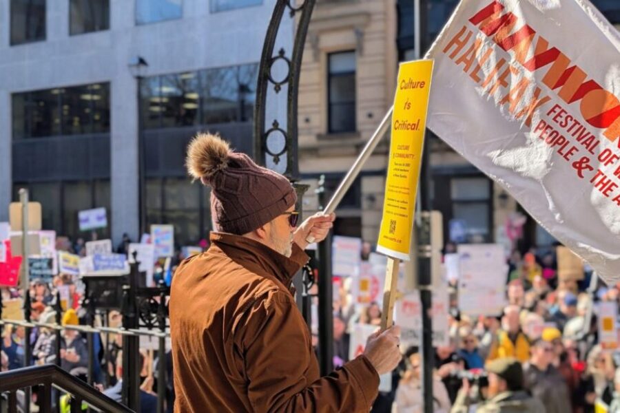 Nova Scotian’s stand together to protest against recent arts and culture cuts