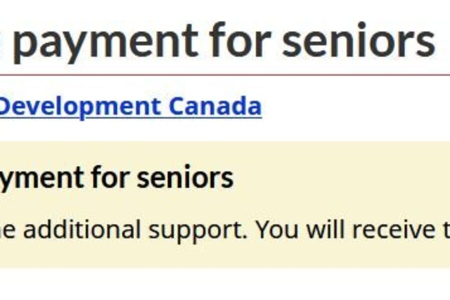 COVID-19 Financial Support for Seniors