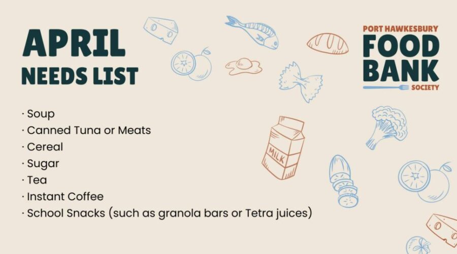 Here’s what the Port Hawkesbury Food Bank needs this month