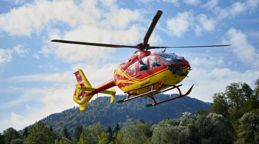 Low‑flying helicopter for mineral survey around Goldboro in May