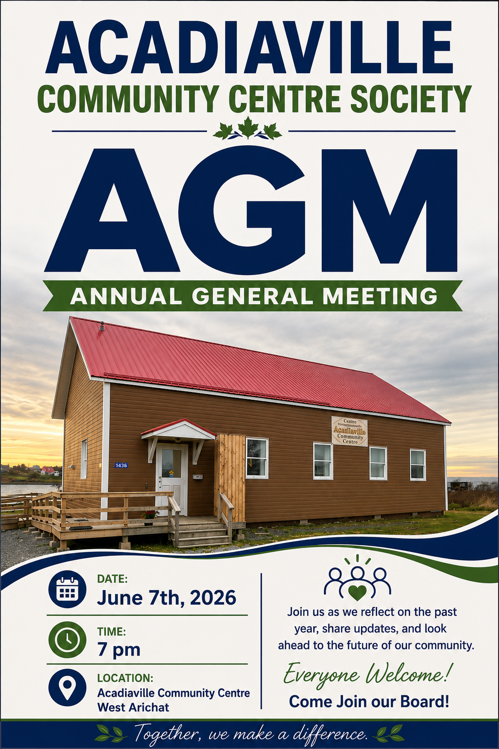 ACADIAVILLE COMMUNITY CENTER AGM