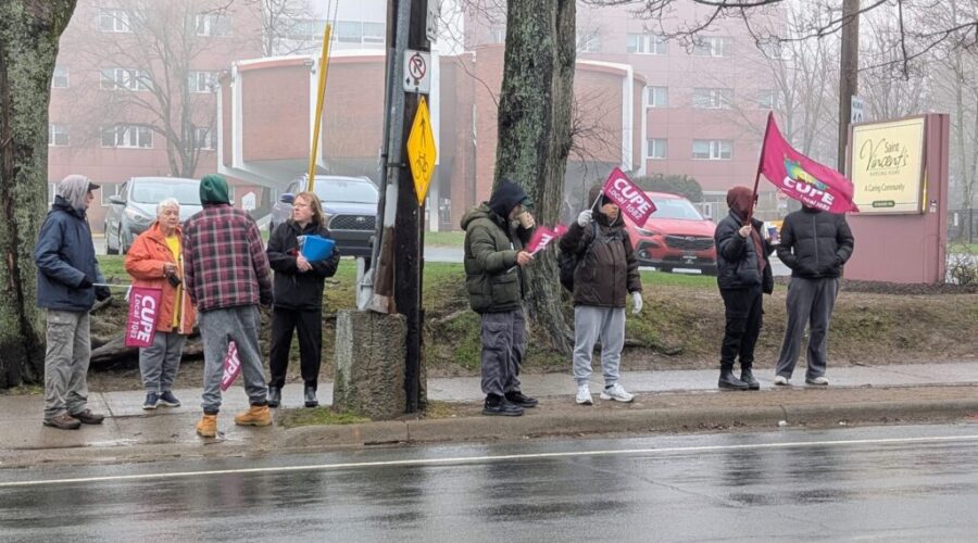 Exhaustion mounting for long-term care workers after three weeks on picket lines
