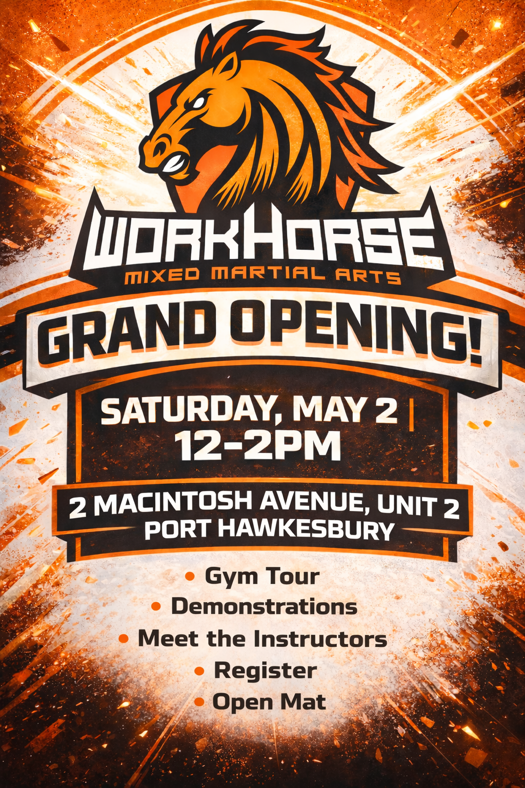 workhorse mma opening