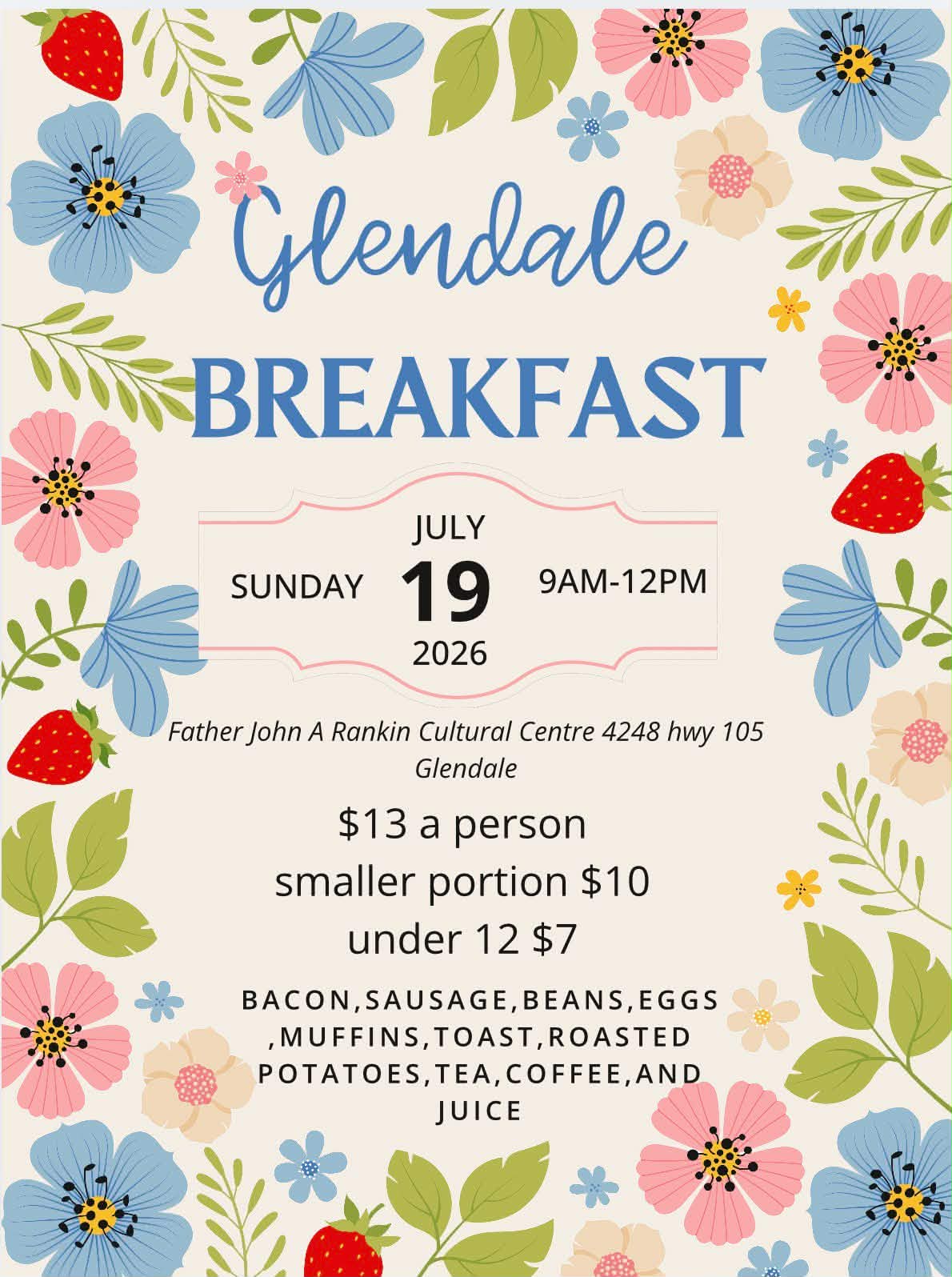 Glendale Breakfast July 2026