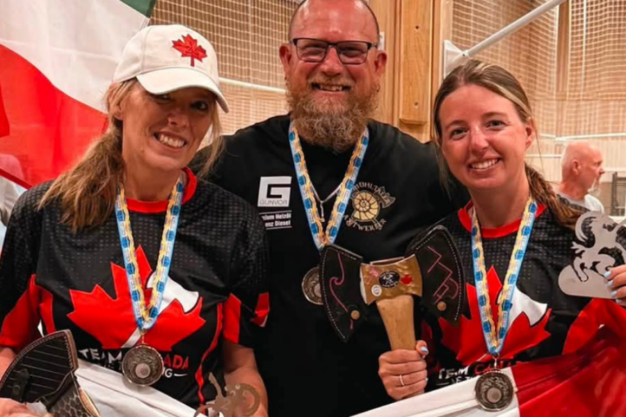 From NS to Sweden: These Nova Scotia Axe Throwers Win Silver on the World Stage