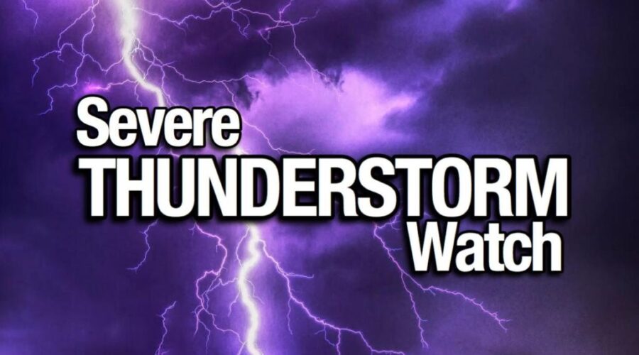 Quad Counties are under a severe thunderstorm watch